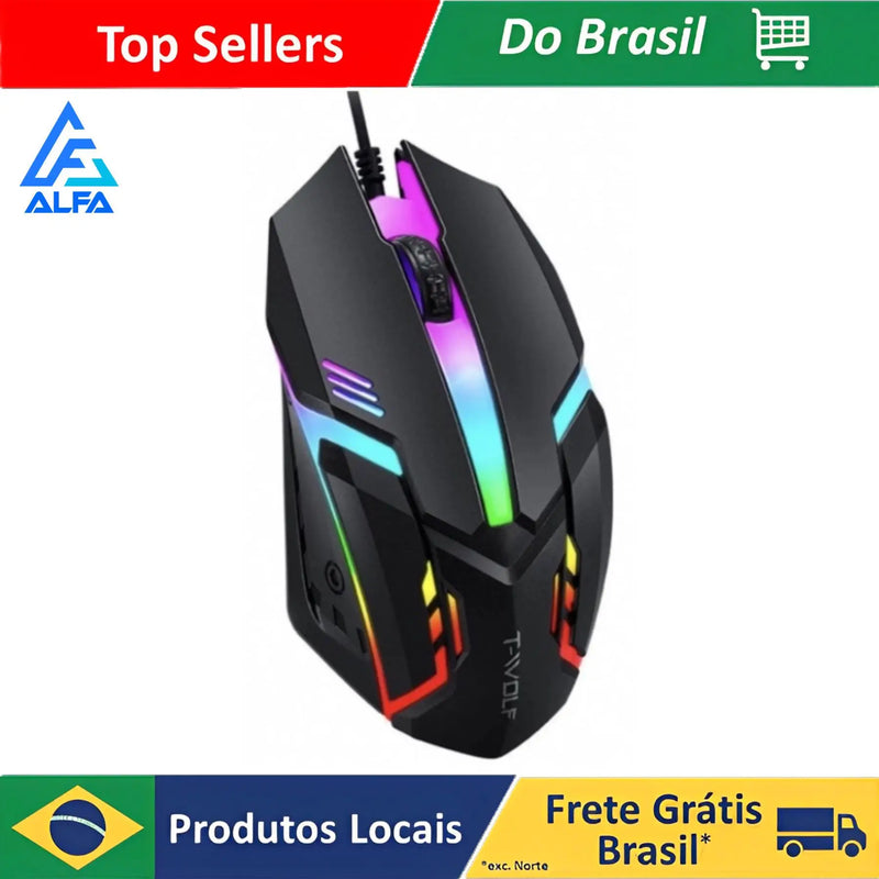 MOUSE GAMER ALFA 3200DPI RGB - JX M20