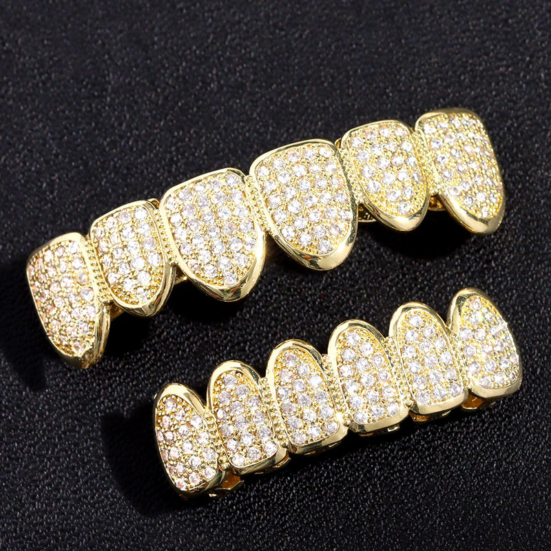 DENTES DE GRILLZ CRAVEJADO BRILHANTE - (PAGUE 1 LEVE 2)